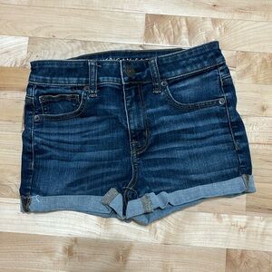 american eagle cuffed denim shorts